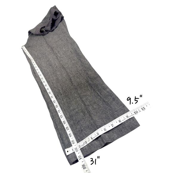 Coldwater Creek Gauzy Linen Pants 12 Mocha Pull-On Minimalist Lagenlook Capsule - Picture 6 of 9